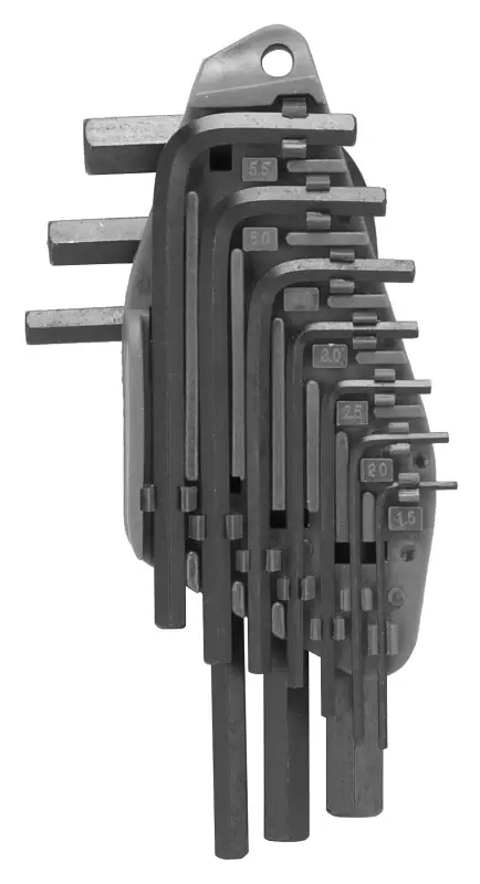 10 Piece Metric Short Arm Hex Key Set - Chrome Vanadium Steel