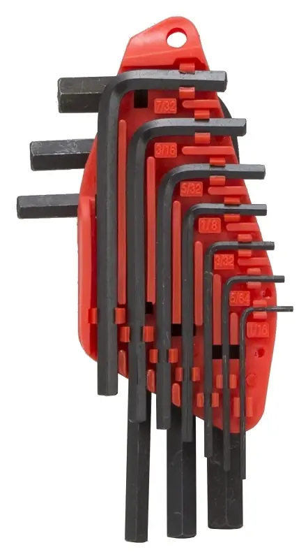 10 Piece Short Arm Hex Key Set, Sae Measurement, Model Tw-050-04