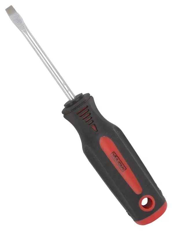 Slotted Screwdriver, 3/16 Inch X 3 Inch, Magnetic Tip With Cushion Grip Handle