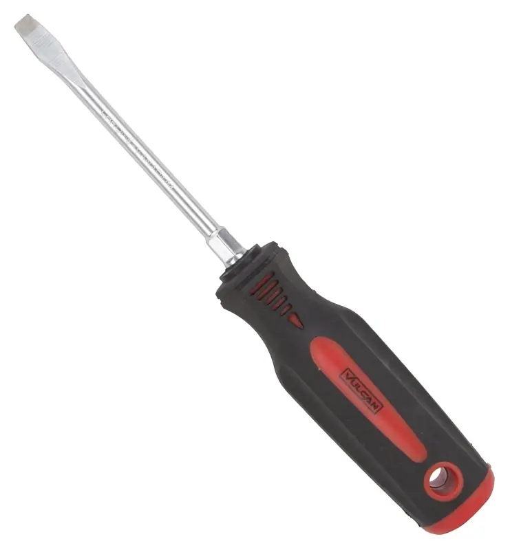 Slotted Screwdriver, 1/4" X 4" With Magnetic Tip And Cushion Grip Handle