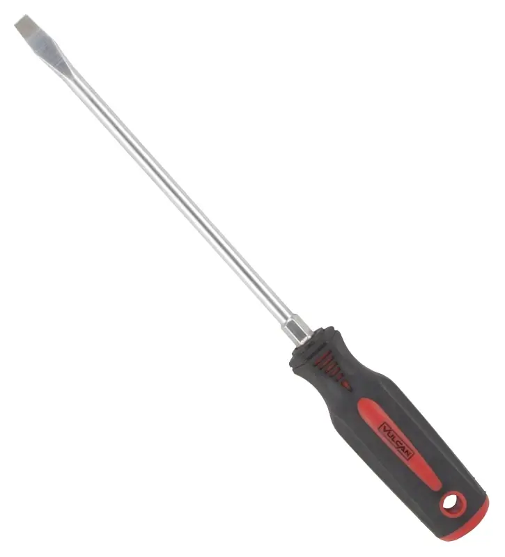 5/16 Inch X 8 Inch Slot Screwdriver, Satin Chrome Plated