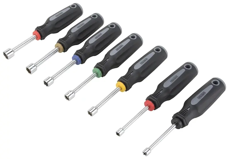 Vulcan Sd-set-3 Sae Nutdriver Set, 7 Pieces