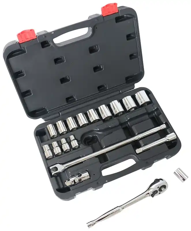 19 Piece 1/2 Inch Drive Sae Socket Set Model Ts10193l