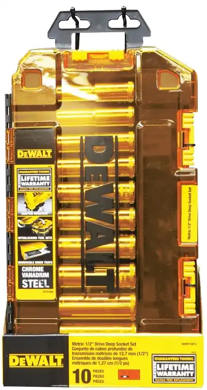 Metric Deep Socket Set, 1/2 In. Drive