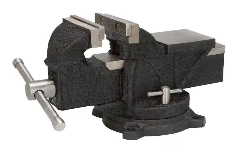 Heavy-duty 4 Inch Bench Vise With Swivel Base And Serrated Jaws