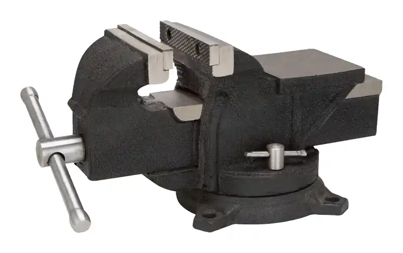 Heavy-duty Bench Vise, 5 Inch Jaw Opening, Swivel Base, Cast Iron Steel
