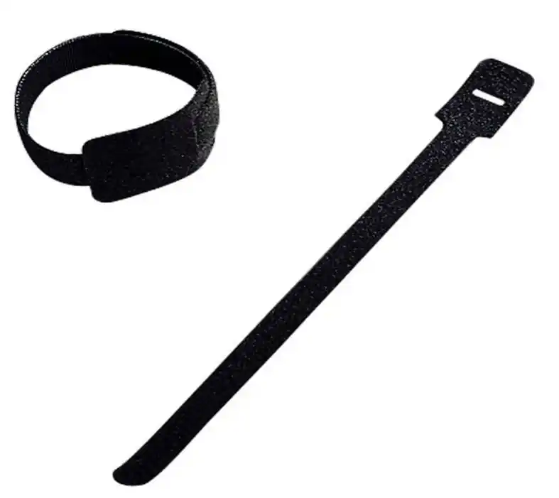 11 In. L Black Hook And Loop Fastener 5 Pk