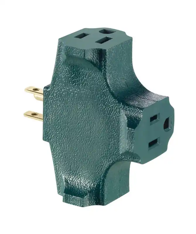 Grounded 3 Outlets Adapter 1 Pk