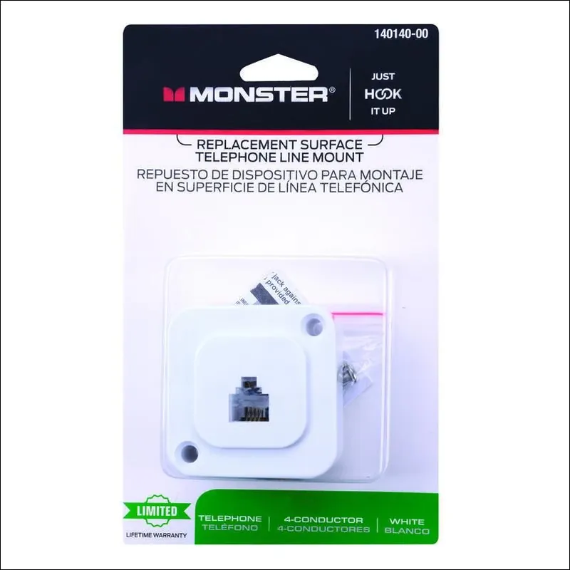 Monster Just Hook It Up 1-jack Phone Jack Surface-mount