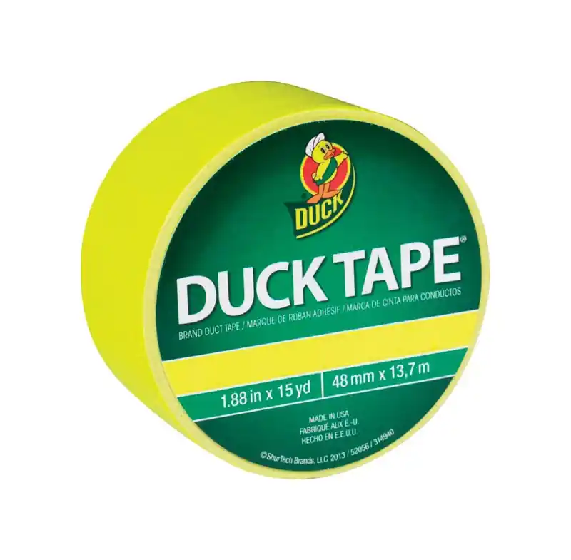 1.88 In. W X 15 Yd L Yellow Solid Duct Tape - High Performance Adhesion