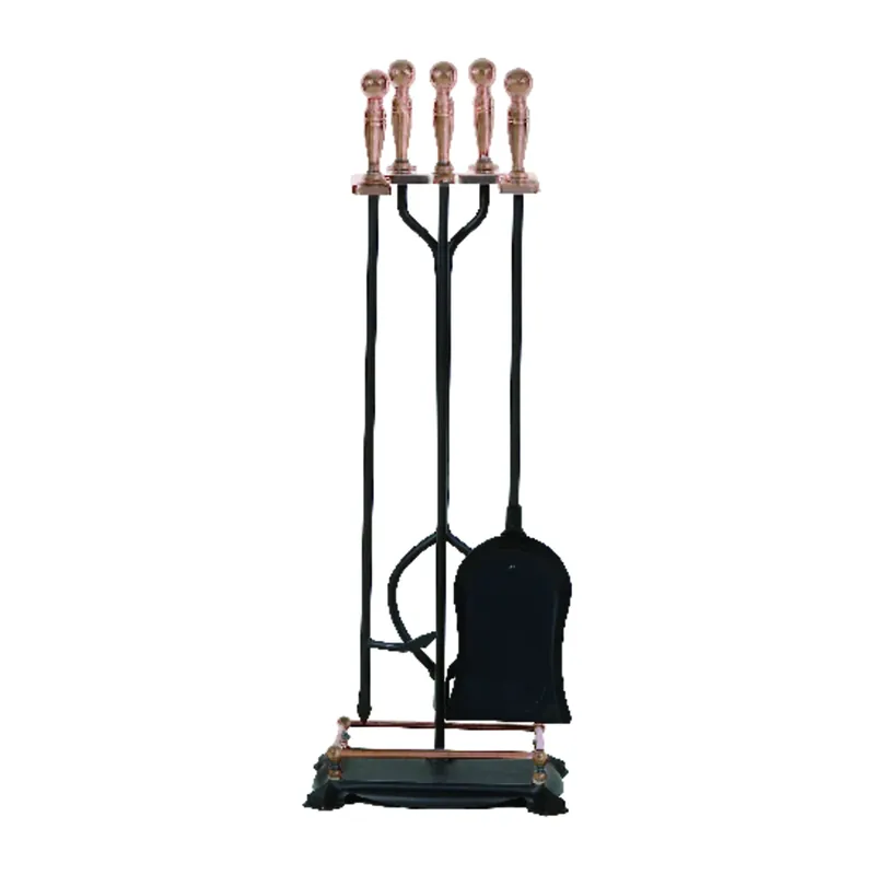 5-pc. Fireplace Tool Set, Antique Brass