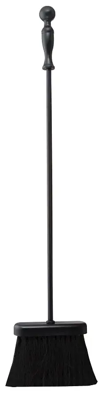 26 Inch Hearth Fireplace Brush With Long Handle And Classic Black Finish
