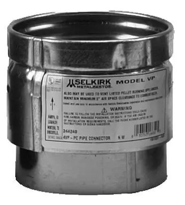 Pellet Pipe Connector, Multi-fit, 3-in.