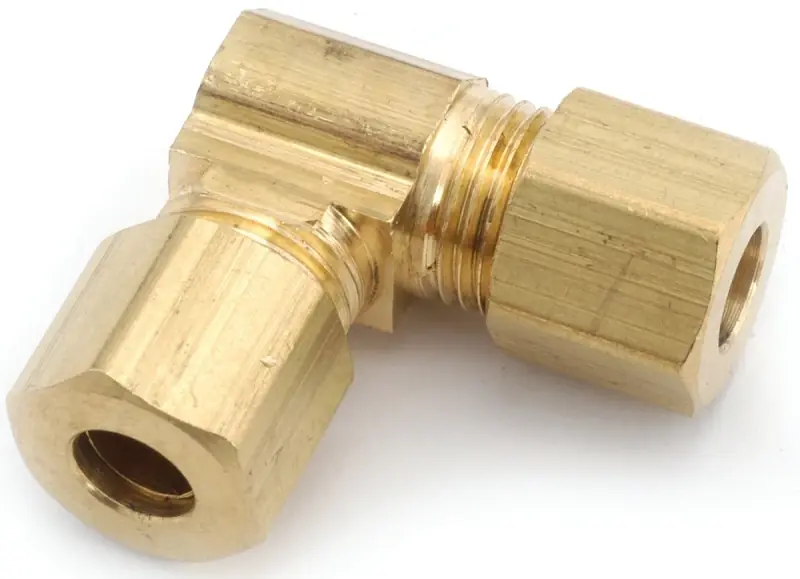 Elbow, Compression, 90-degree, Brass, 5/8 In.