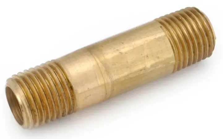 1/8 In. Mpt In. X 1/8 In. D Mpt Red Brass Pipe Nipple 6 In. L