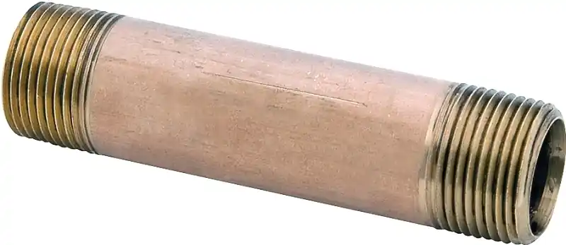 Red Brass Nipple, Lead Free, 1/8 X 3 In.