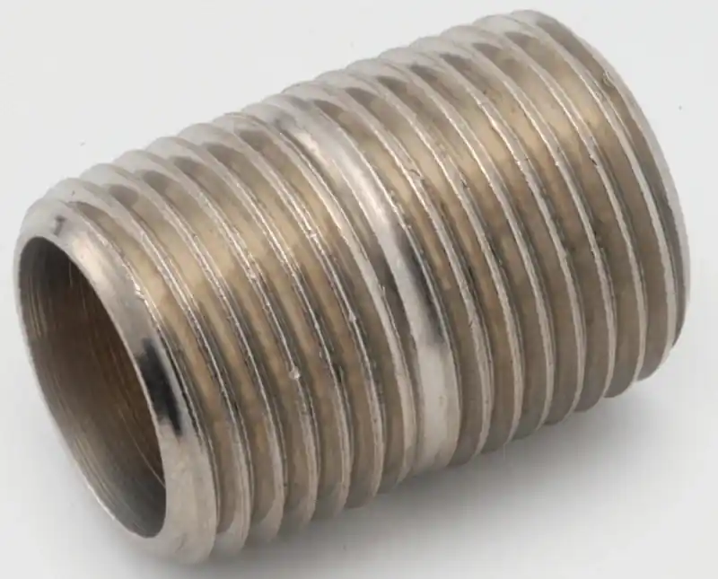 Red Brass Nipple, Lead Free, 1 In. X Close