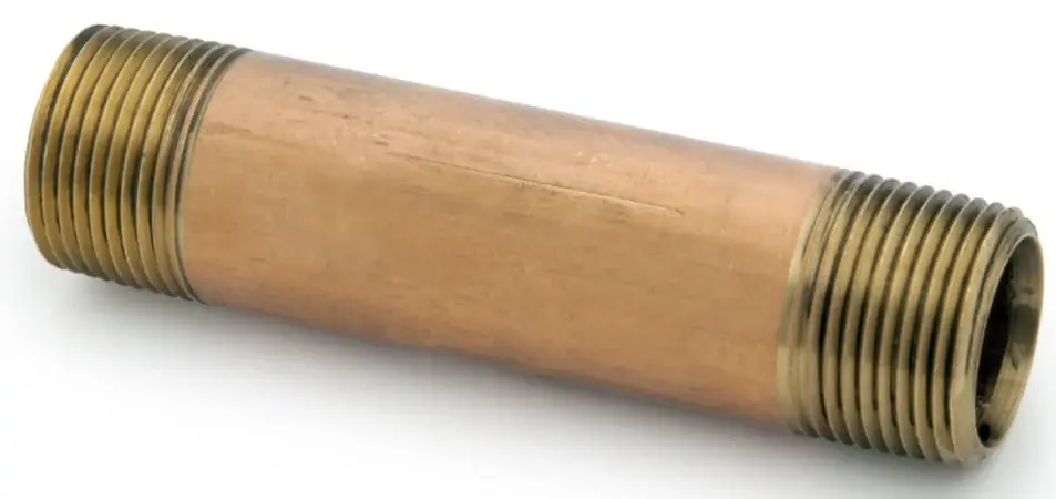 1/4 In. Mpt In. X 1/4 In. D Mpt Red Brass Pipe Nipple 5 In. L