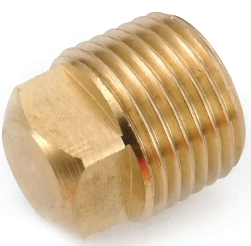 Pipe Plug Fitting, Square, Lead Free Brass, 1/4-mpt