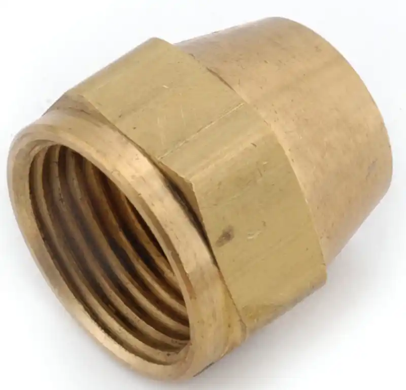 Pipe Fitting, Flare Nut, Brass, 5/8 In.