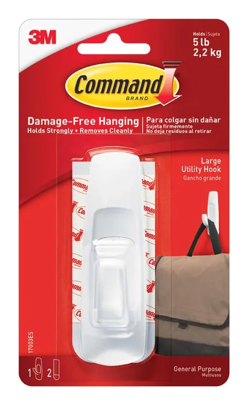 3m Command Large Plastic Hook 3.91 In. L 1 Pk