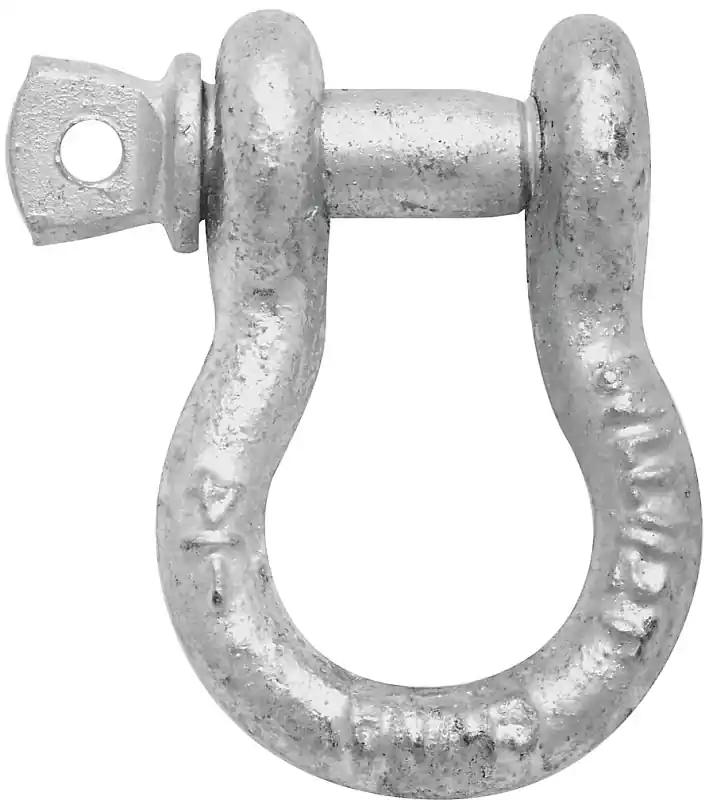 Anchor Shackle With Pin, Galvanized, 1/4 In.