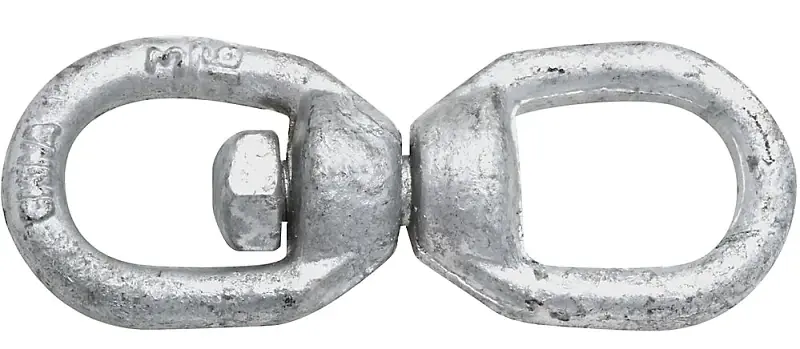 Connecting Link, Swivel, Galvanized, 3/16 In.