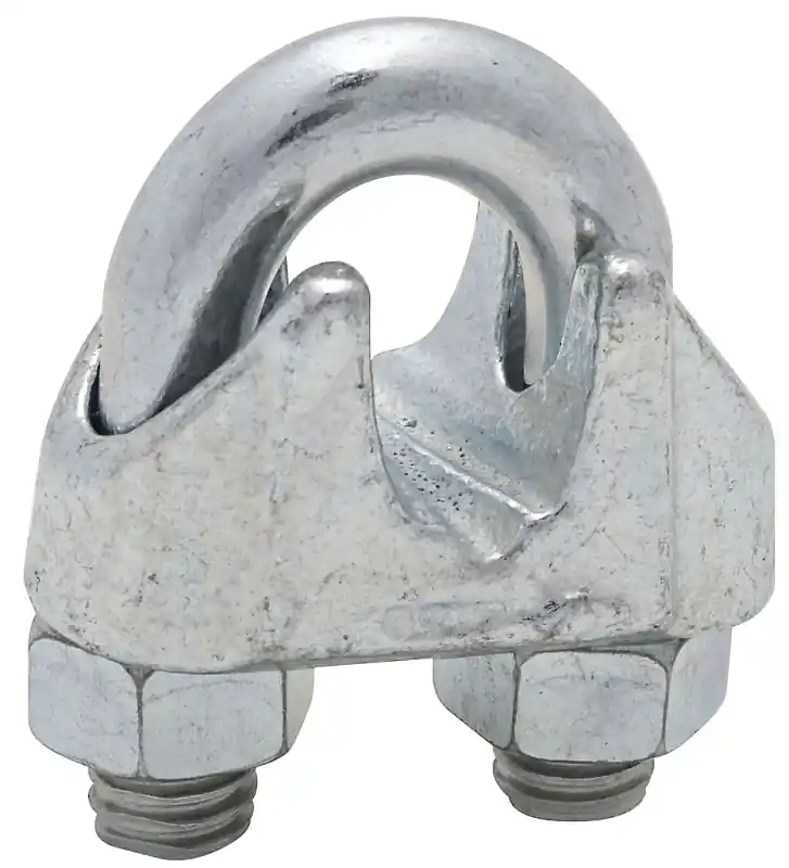 Wire Cable Clamp, Zinc, 3/8 In.
