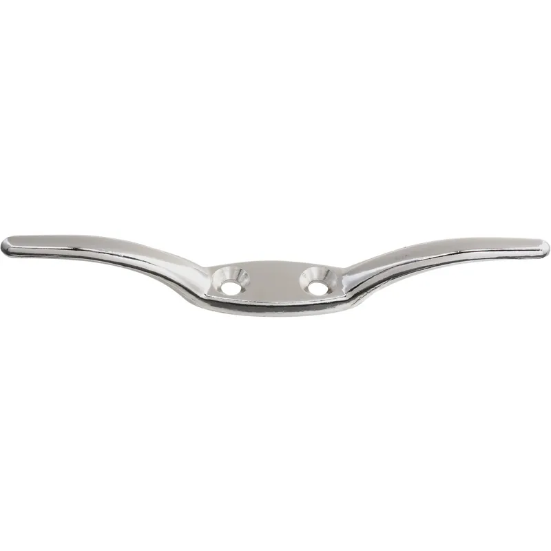 Rope Cleat, Nickel, 6 In.