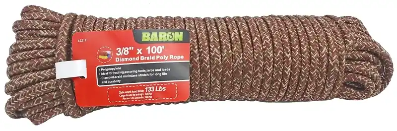 3/8 In. X 100 Ft. Camouflage Diamond Braided Polypropylene Rope - Durable & Versatile