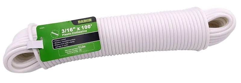 Plastic Clothesline 3/16 Inch X 100 Feet - Durable And Versatile