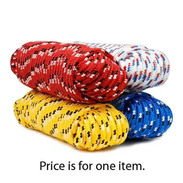 52807 Diamond Braided Polypropylene Rope 1/4 Inch X 100 Feet Assorted Colors