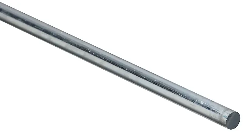 Smooth Axel Rod, Zinc, 3/8 X 36 In.