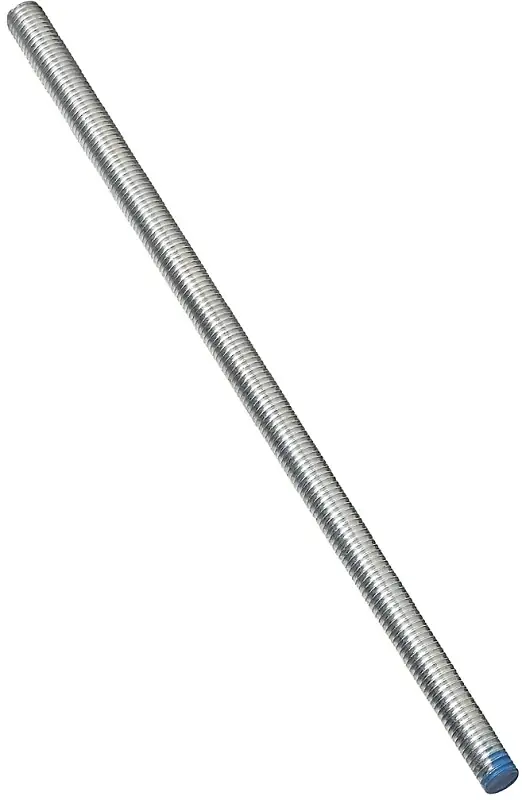 Threaded Rod, Zinc, 13 Tpi, 1/2 X 12 In.