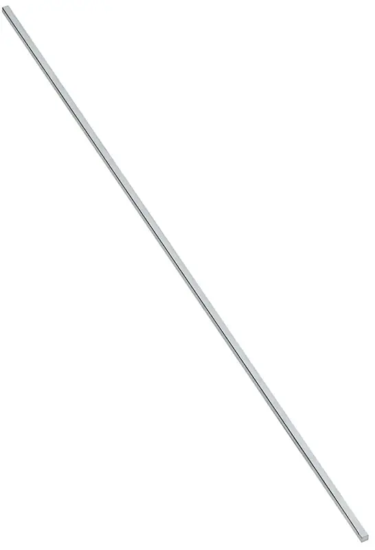 Key Stock, Zinc Plated, 1/8 X 12 In.