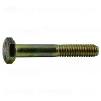 1/4-20 X 1-3/4 Yellow Zinc Grade 8 Coarse Hex Cap Screws - Durable Fasteners