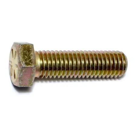 1/2-13 X 1-3/4 Yellow Zinc Grade 8 Coarse Hex Cap Screws