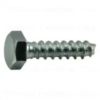 1/4 X 1-1/4 Zinc Hex Lag Screws - Grade 2 Steel - 100 Count