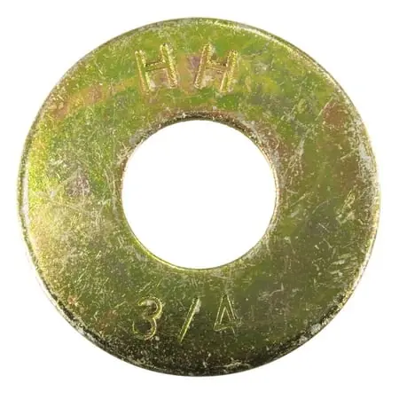 3/4 Inch Yellow Zinc Grade 8 Uss Flat Washers - Durable Steel Construction