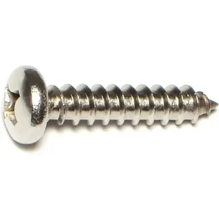 14 X 1-1/4 Inch Phillips Pan Sheet Metal Screws Stainless Steel 18-8 - 50 Count