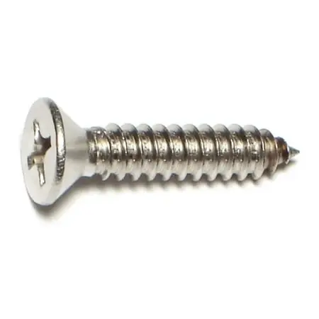 14 X 1-1/4 Stainless Steel Phillips Flat Head Sheet Metal Screws 18-8