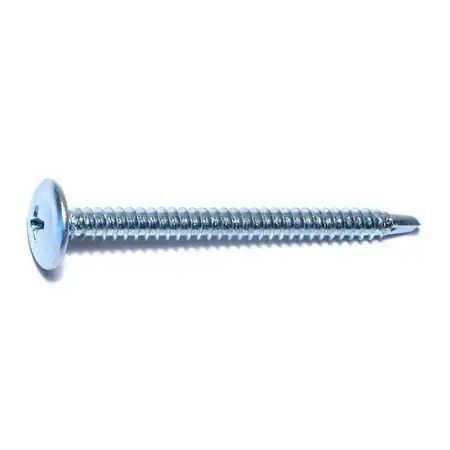 8-18 X 2 Zinc Plated Steel Self-drilling Truss Head Screws - 100 Count