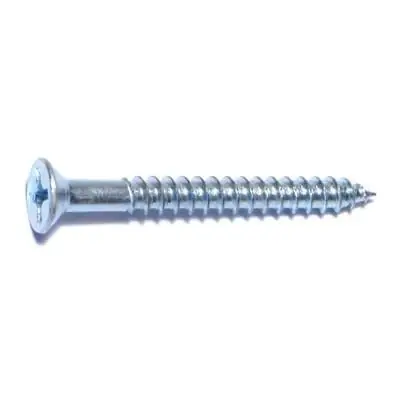 7 X 1-1/2 Zinc Phillips Flat Head Wood Screws Wsfs-164 (100 Pcs)