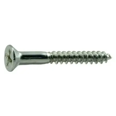 9 X 1-1/2 Zinc Phillips Flat Head Wood Screws Wsfs-275 (100 Pcs)
