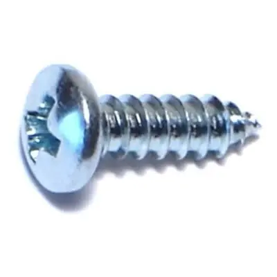 7 X 1/2 Zinc Phillips Pan Head Sheet Metal Screws Smsps-205 (100 Pcs)