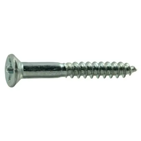 5 X 1 Zinc Plated Steel Phillips Flat Head Wood Screws Wsfs-068 (100 Pcs)