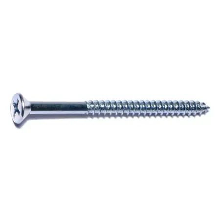 9 X 2-1/2 Zinc Phillips Flat Head Wood Screws Wsfs-284 (100 Pcs)