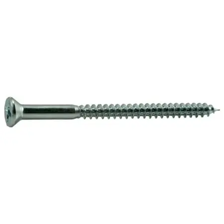 10 X 2-3/4 Zinc Plated Steel Phillips Flat Head Wood Screws (50 Pcs.)