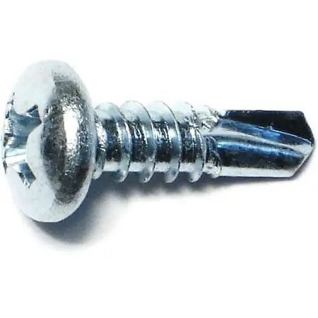 12 X 3/4 Inch Zinc Phillips Pan Self-drilling Screws - Pack Of 100