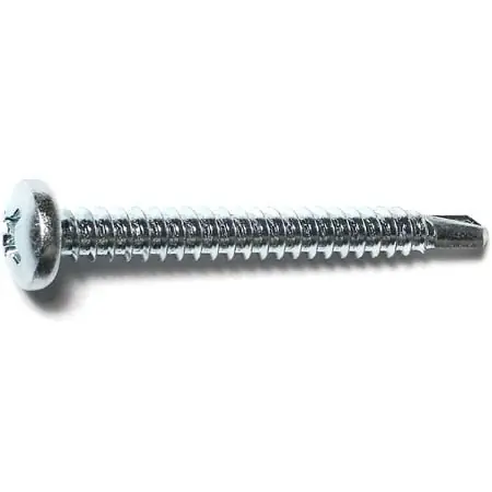 12 X 2 Zinc Phillips Pan Self-drilling Screws - 100 Count Box